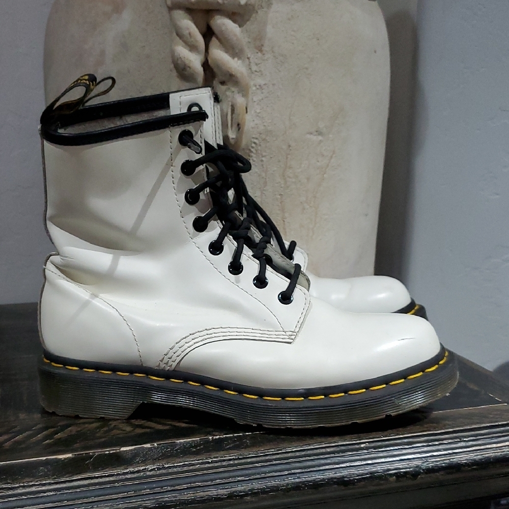 Dr. Martens White Combat Boots